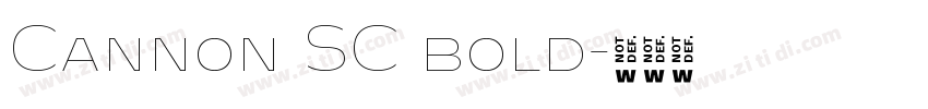 Cannon SC bold字体转换